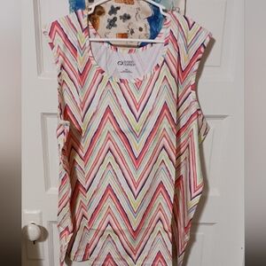 Cozee Corner Chevron Pattern Sleeveless Top 3x A-4